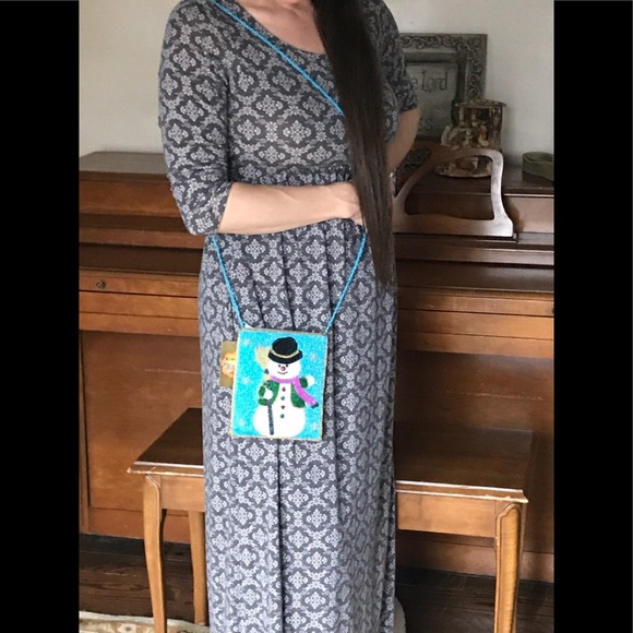 Rare Ermo Collection Beaded Snowman Handbag 148.00‼️FINAL SALE - Picture 5 of 8